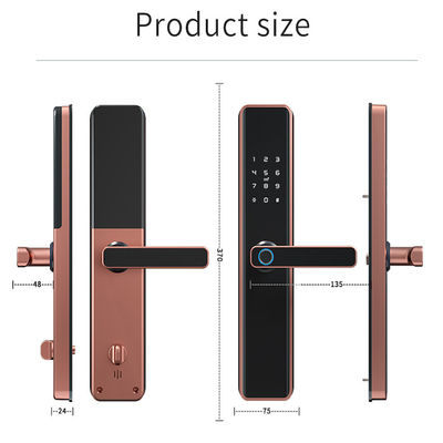 Biometrisch Slim Wifi-Deurslot met het Slot van de de Ingangsdeur van Handvatkeyless met Vingerafdruk