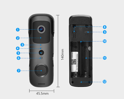 2.4G de slimme Camera van de de Veiligheidsdeurbel van Hd Wifi met de Visie Bidirectionele Audio van de Klokkengeluinacht